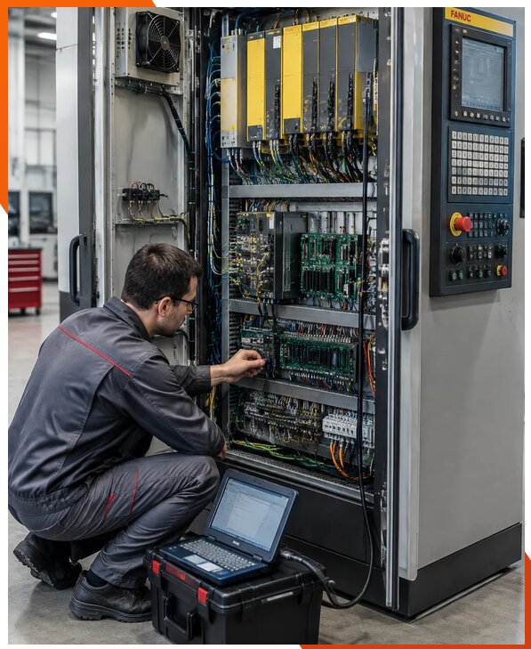 Ремонт систем ЧПУ FANUC промышленных станков в Чебаркуле